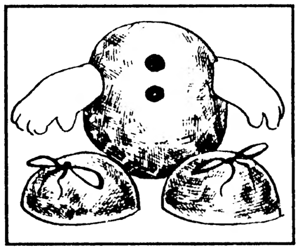Чук и Гек из ореховых скорлупок: делаем туловище и ноги