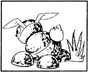 Кролик из ореховых скорлупок: делаем хвостик