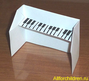 Пианино из картона своими руками