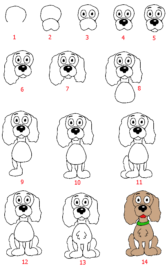 Как нарисовать собаку ребенку: второй вариант