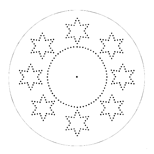 Нитяная графика (изонить (изображение нитью), ниточный дизайн). Схема для сверления дисков 3