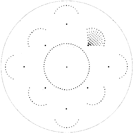 Нитяная графика (изонить (изображение нитью), ниточный дизайн). Схема для сверления дисков 4