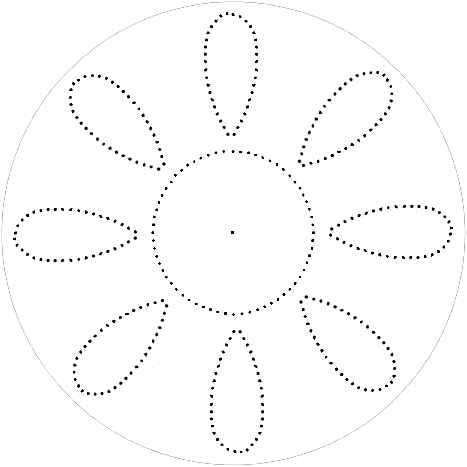 Нитяная графика (изонить (изображение нитью), ниточный дизайн). Схема для сверления дисков 7