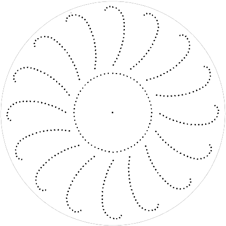 Нитяная графика (изонить (изображение нитью), ниточный дизайн). Схема для сверления дисков 8