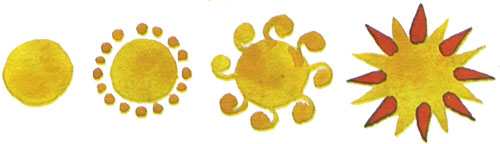 Элементы росписи пасхальных яиц - солнышко