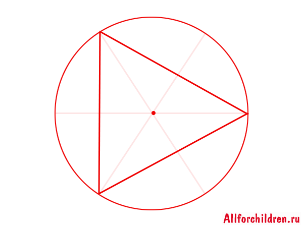 Равносторонний треугольник, вписанный в окружность