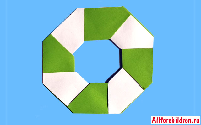 Оригами Сюрикен 8-лучевой - трансформер