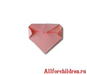 Оригами сердечко. Шаг 6б