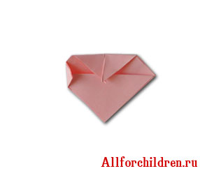 Оригами сердечко. Шаг 6а
