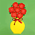 Аппликация: ваза с цветами