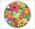 Цветочное солнышко из компакт-диска