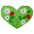 Валентинка с цветочками и бисером