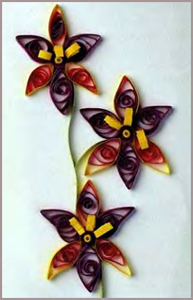 Орхидея Царица Савская, выполненная при помощи техники квиллинга