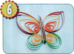 Бабочка из бумажных полосок. Шаг 6