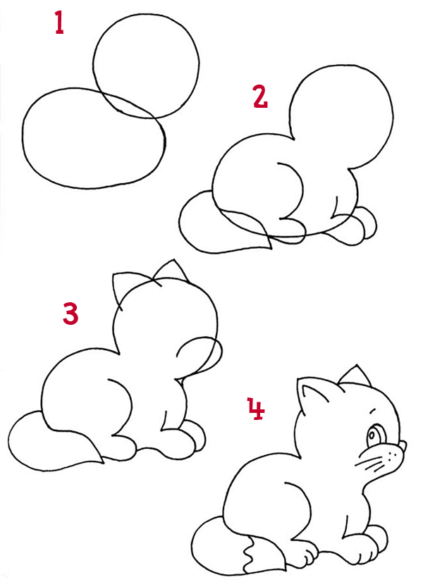 Как нарисовать котёнка