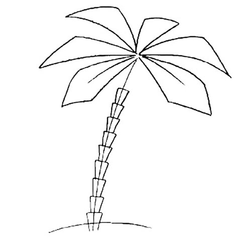 Рисуем листья пальмы