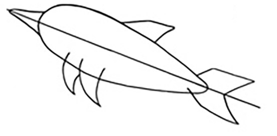 Рисуем плавники дельфина