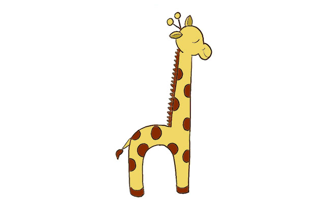 Раскрашиваем жирафа