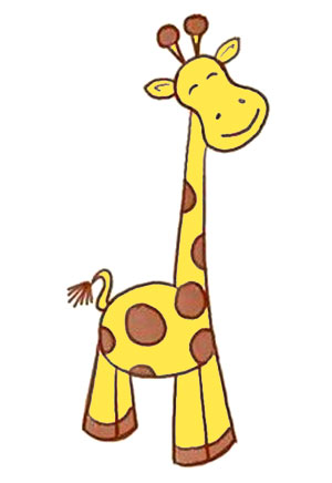 Раскрашиваем жирафа