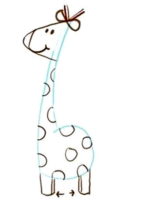 Рисуем передние и задние ноги жирафа