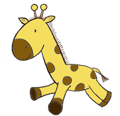 Бегущий жираф. Рисунок