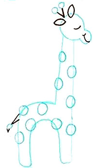 Рисунок шкуры жирафа - овалы