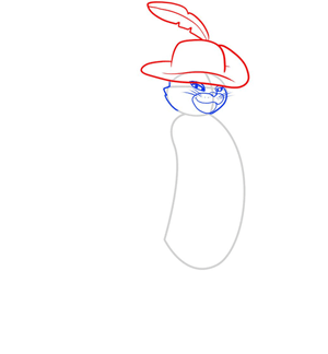 Рисуем шляпу Кота в сапогах