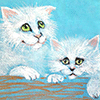 Как нарисовать белых пушистых котиков