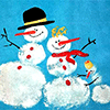 Как нарисовать семейку снеговиков