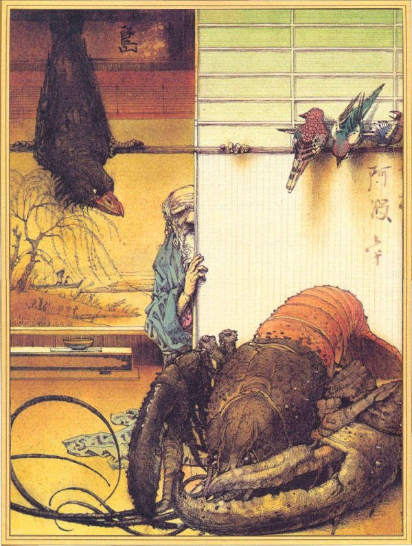 Морской рак и ворон