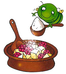 Приготовление фруктового салата из дыни и малины. Шаг 2