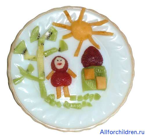 Фруктовый десерт - картина из ягод и фруктов
