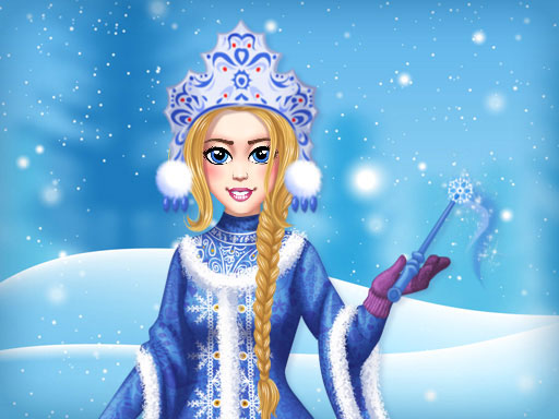 Снегурочка - ледяная принцесса. Онлайн игра-одевалка