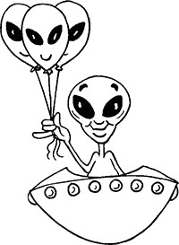 Инопланетянин с воздушными шариками