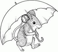 Мышка под зонтиком
