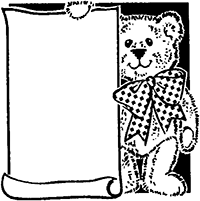Раскраска-рамка с плюшевым мишкой