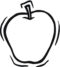Яблоко - простой рисунок