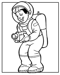 Космонавт с видеокамерой