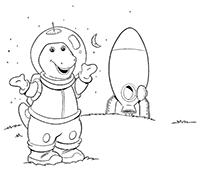 Дракончик-космонавт и его ракета