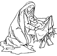 Дева Мария с маленьким Иисусом