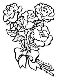 Колючие розы перевязаны лентой
