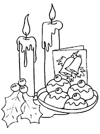 Свечи, открытка и сладкие булочки