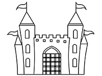 Замок с решетчатыми воротами