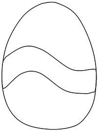 Пасхальнон яйцо с рисунком - волной