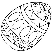 Пасхальное яйцо с геометрическими узорами