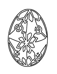 Пасхальное яйцо с цветами и листьями