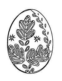 Пасхальное яйцо с листьями