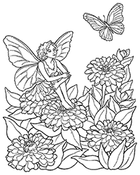 Цветочный эльф и бабочка