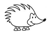 Ёж. Детская картинка