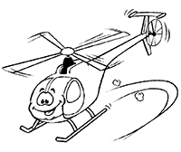 Весёлый вертолёт в полёте